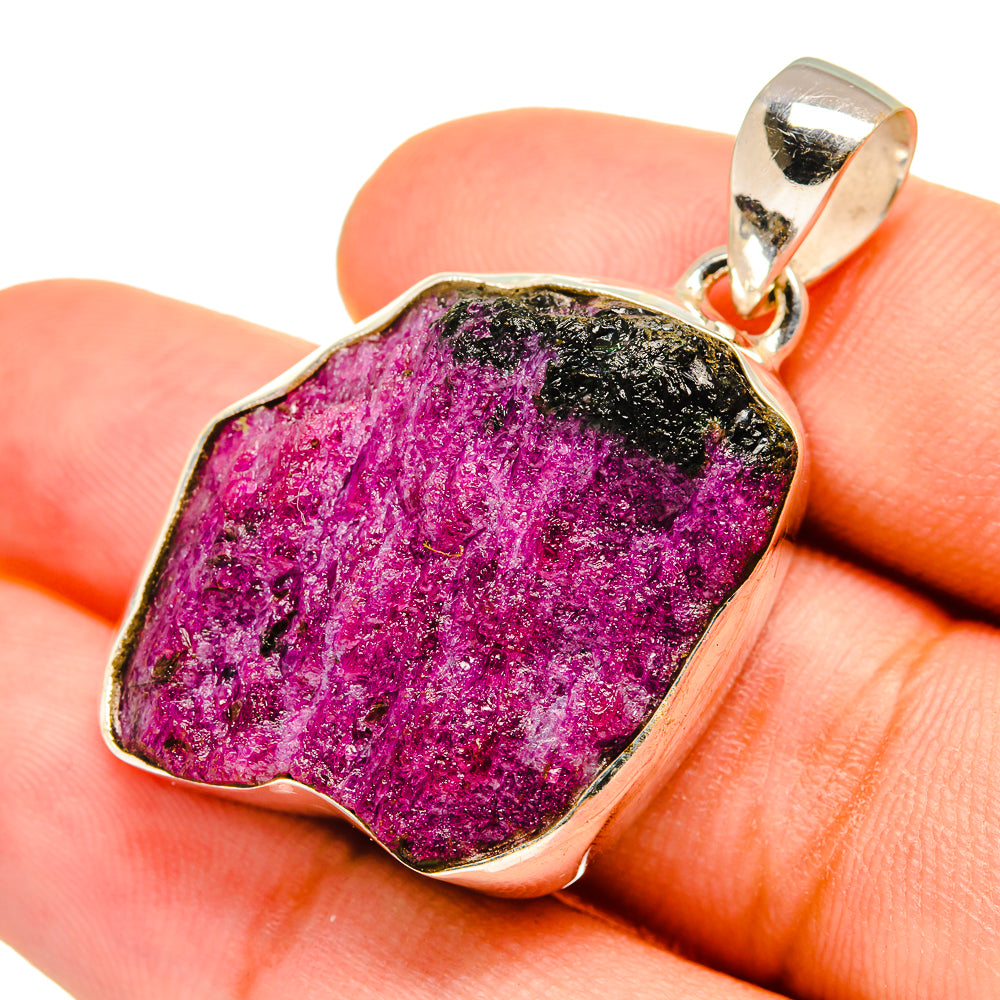 Ruby Zoisite Pendants handcrafted by Ana Silver Co - PD8553