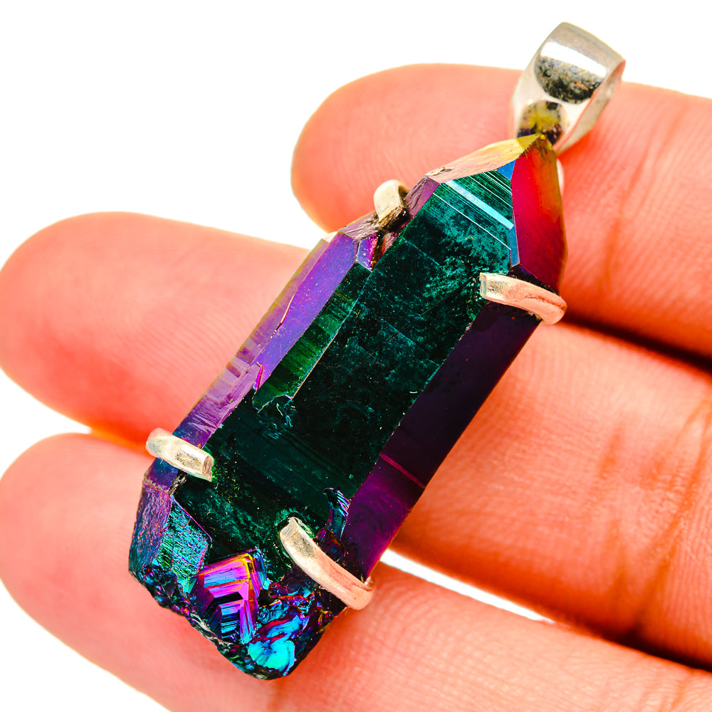 Titanium Sunshine Druzy Pendants handcrafted by Ana Silver Co - PD8554