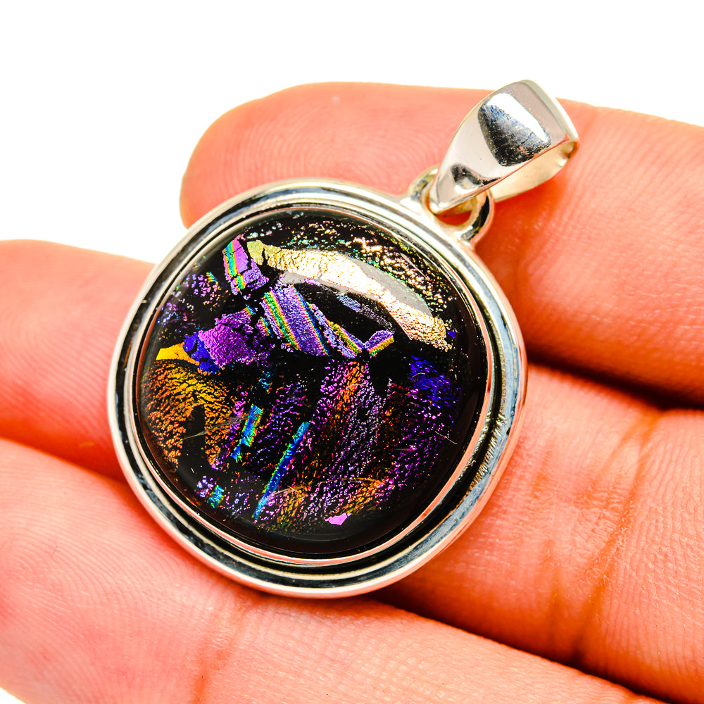 Dichroic Glass Pendants handcrafted by Ana Silver Co - PD8557