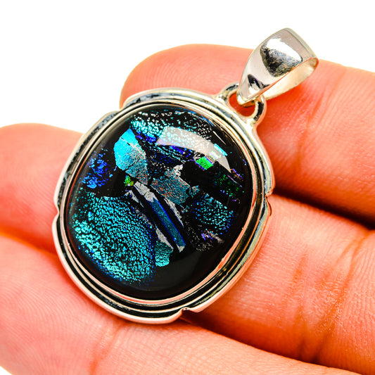 Dichroic Glass Pendants handcrafted by Ana Silver Co - PD8558