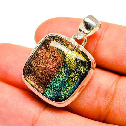 Dichroic Glass Pendants handcrafted by Ana Silver Co - PD8559