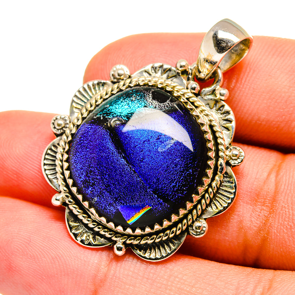 Dichroic Glass Pendants handcrafted by Ana Silver Co - PD8560