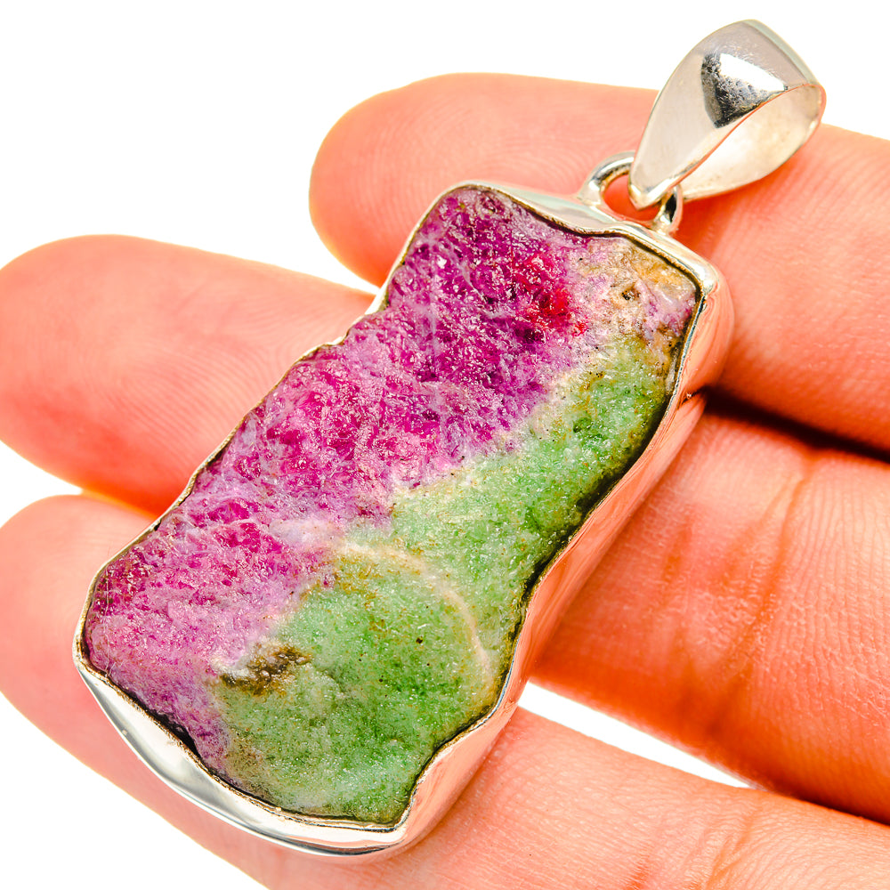 Ruby Zoisite Pendants handcrafted by Ana Silver Co - PD8561