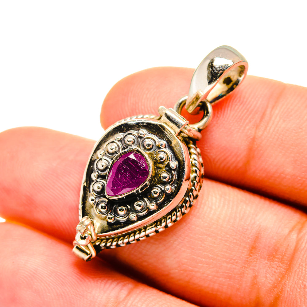 Ruby Pendants handcrafted by Ana Silver Co - PD8593