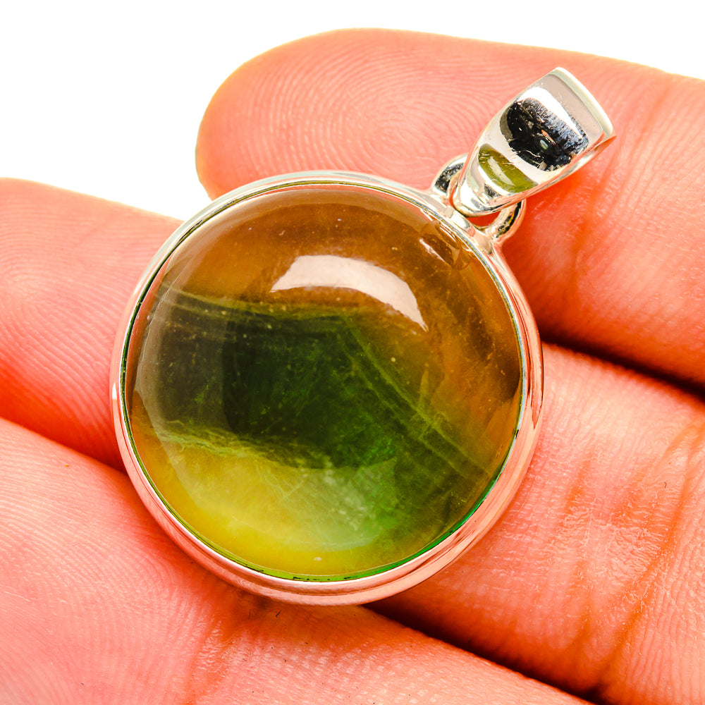 Green Fluorite Pendants handcrafted by Ana Silver Co - PD8603