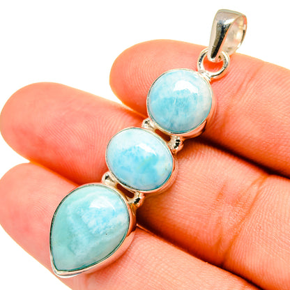 Larimar Pendants handcrafted by Ana Silver Co - PD8619
