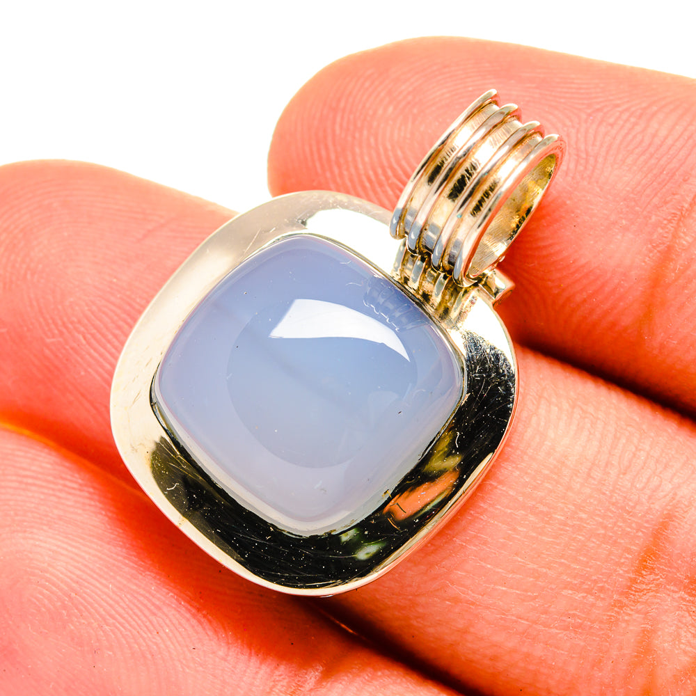 Aqua Chalcedony Pendants handcrafted by Ana Silver Co - PD8646