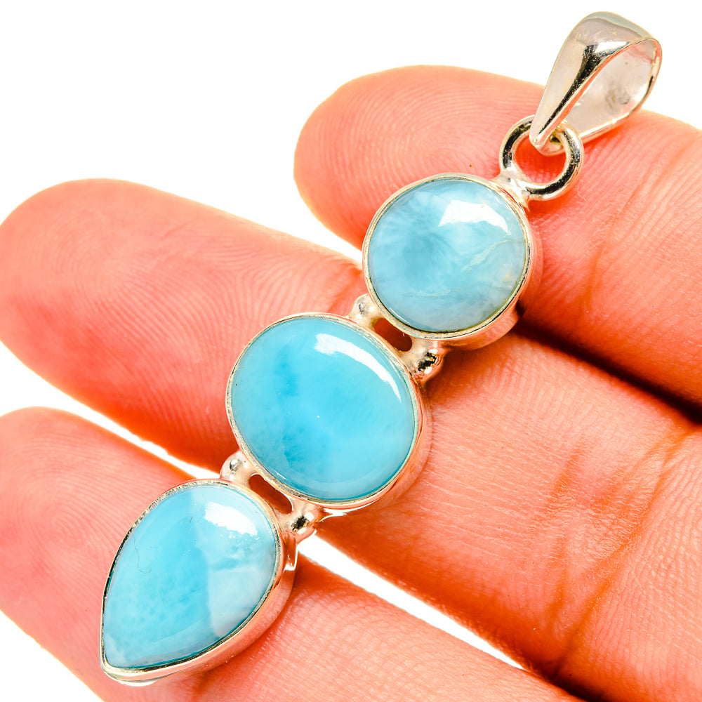 Larimar Pendants handcrafted by Ana Silver Co - PD8655