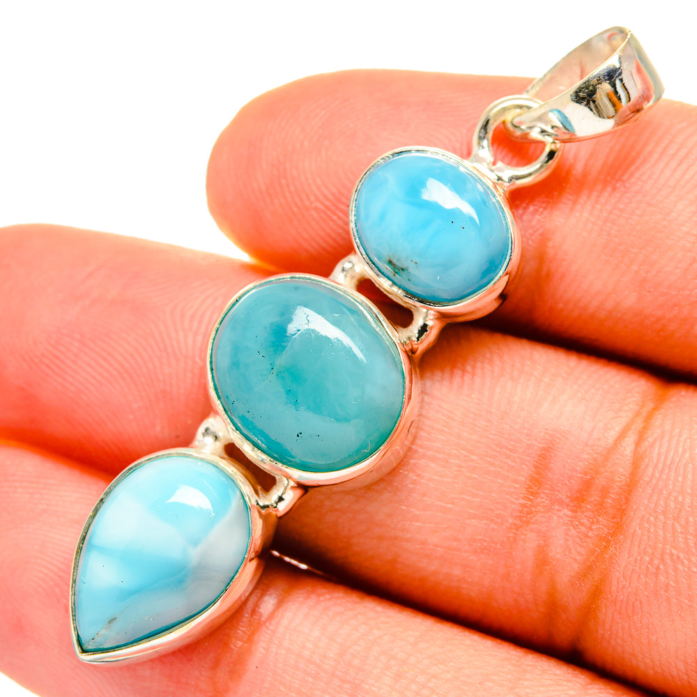 Larimar Pendants handcrafted by Ana Silver Co - PD8656