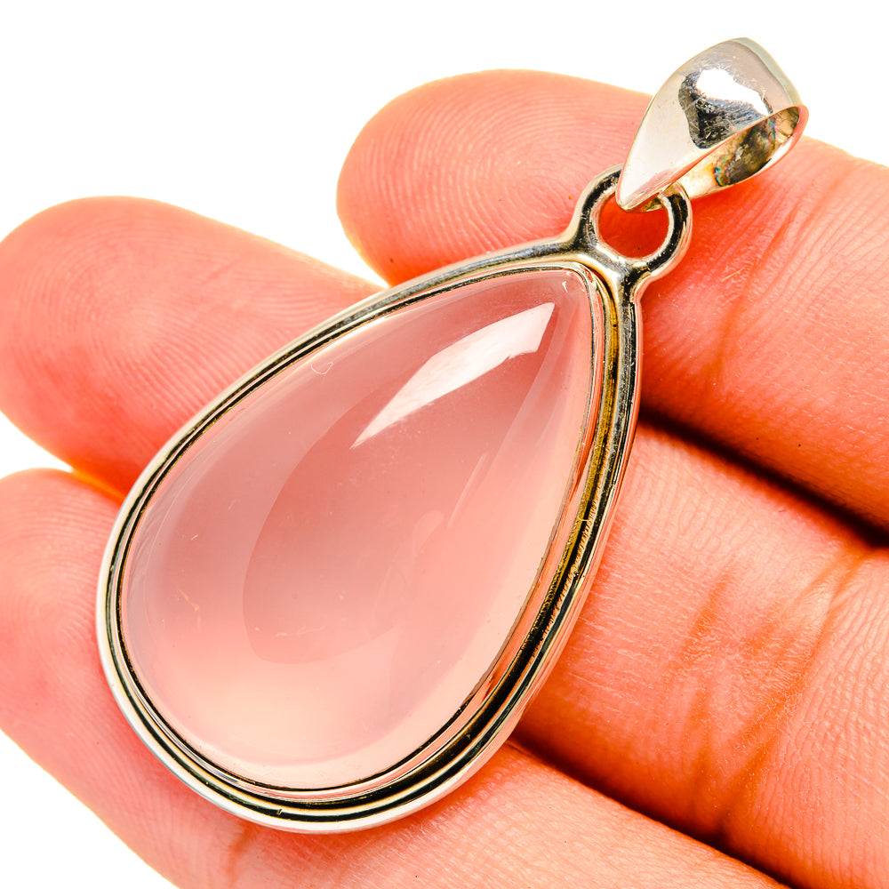 Rose Quartz Pendants handcrafted by Ana Silver Co - PD8662