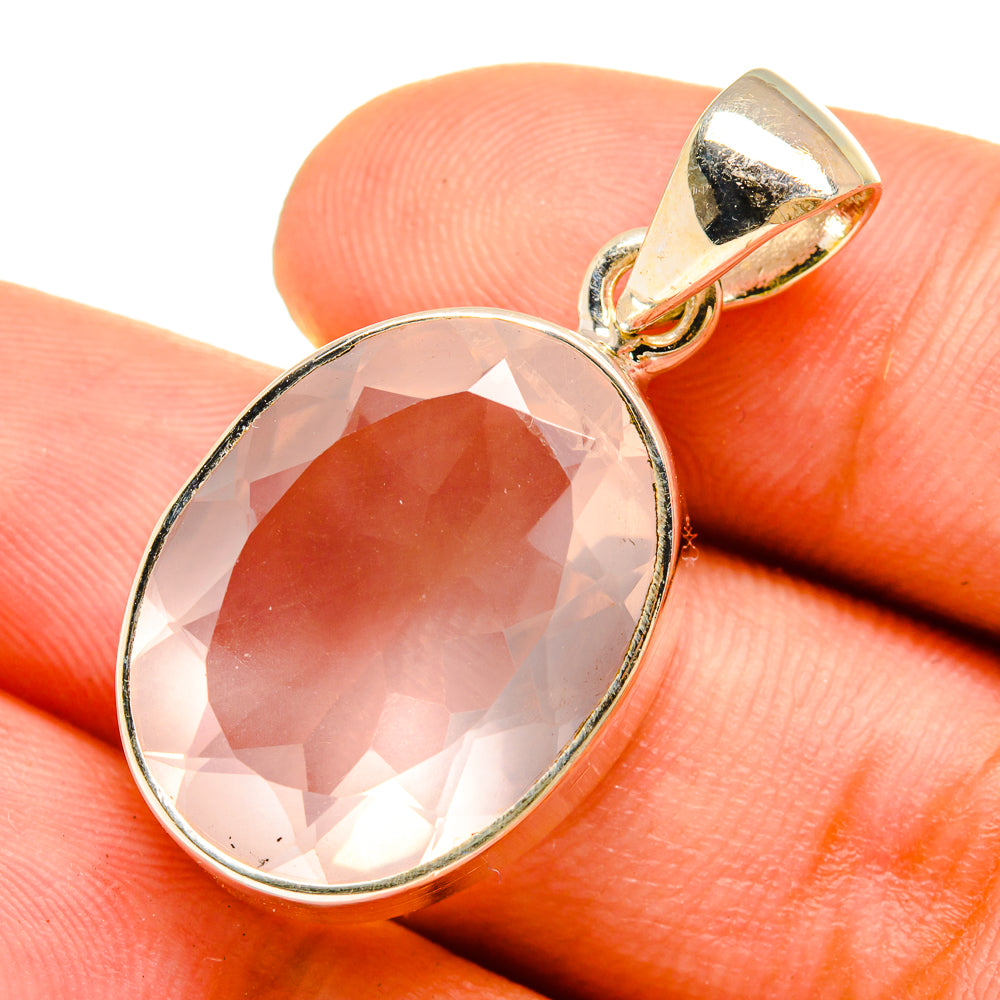 Rose Quartz Pendants handcrafted by Ana Silver Co - PD8666