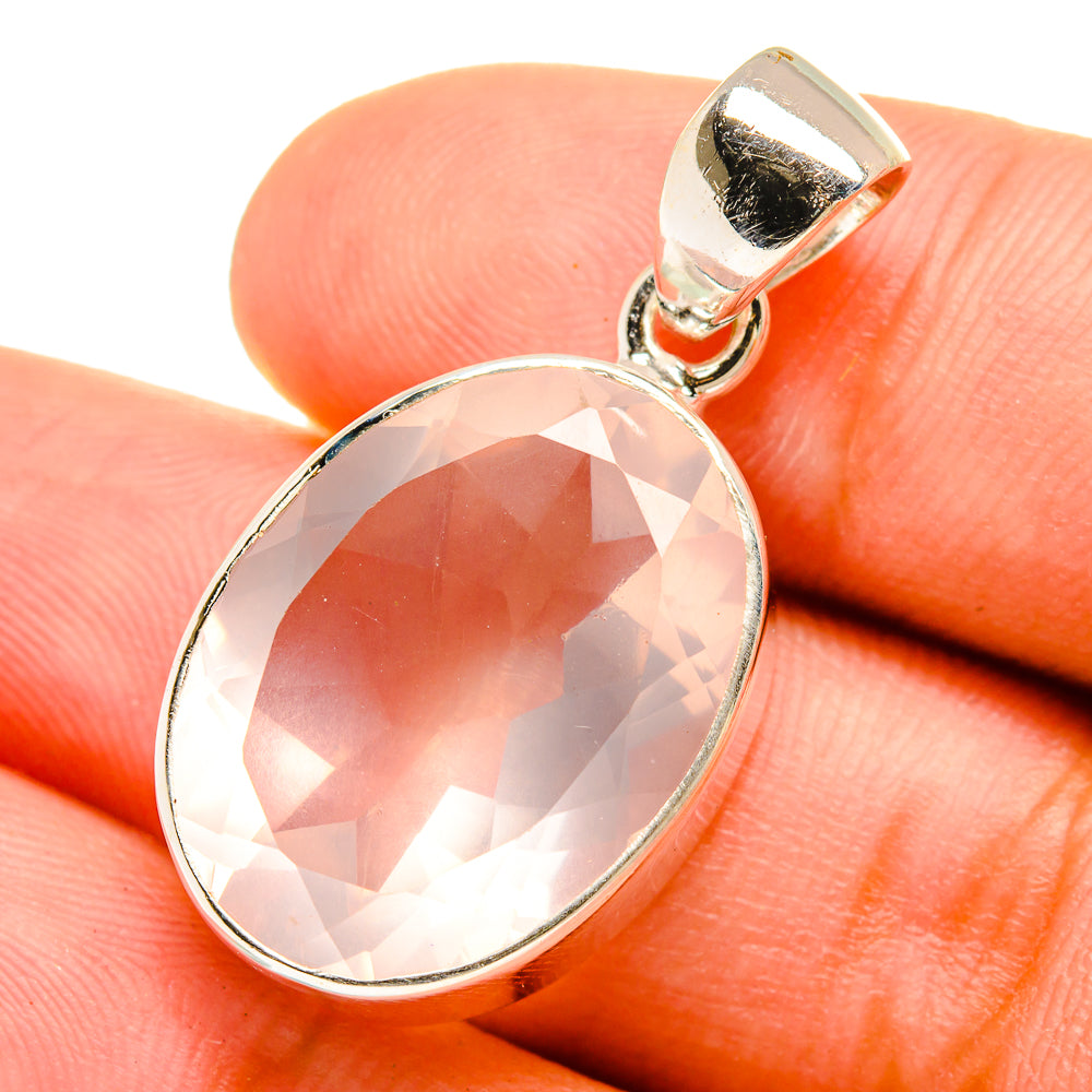 Rose Quartz Pendants handcrafted by Ana Silver Co - PD8667