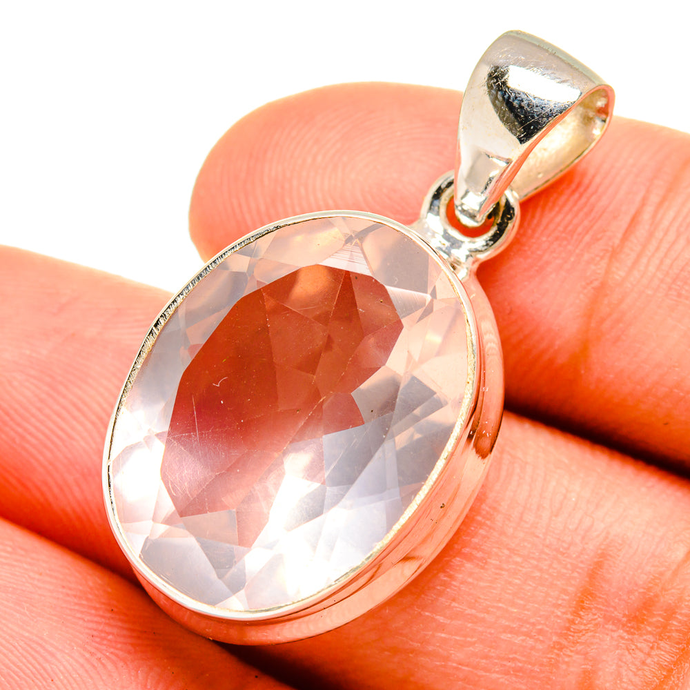 Rose Quartz Pendants handcrafted by Ana Silver Co - PD8668