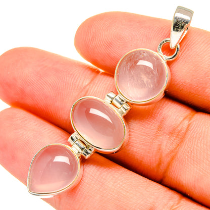 Rose Quartz Pendants handcrafted by Ana Silver Co - PD8670