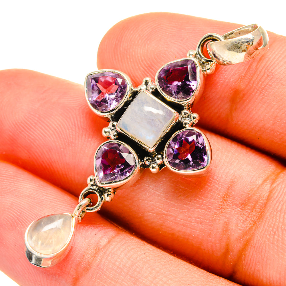 Rainbow Moonstone Pendants handcrafted by Ana Silver Co - PD8672