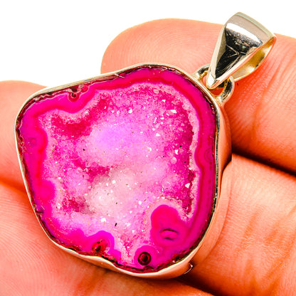 Pink Coconut Druzy Pendants handcrafted by Ana Silver Co - PD8684