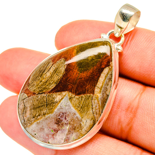 Mushroom Rhyolite Pendants handcrafted by Ana Silver Co - PD8710