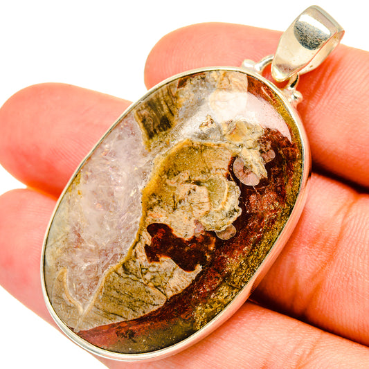 Mushroom Rhyolite Pendants handcrafted by Ana Silver Co - PD8711