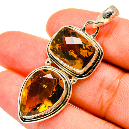 Mandarin Citrine Pendants handcrafted by Ana Silver Co - PD8743