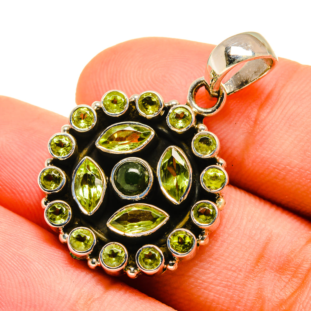 Green Tourmaline Pendants handcrafted by Ana Silver Co - PD8776