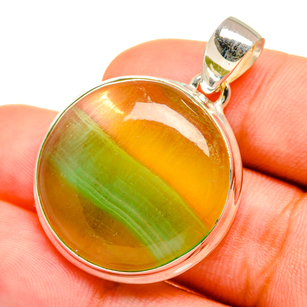 Green Fluorite Pendants handcrafted by Ana Silver Co - PD8778