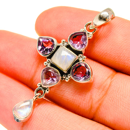 Rainbow Moonstone Pendants handcrafted by Ana Silver Co - PD8781