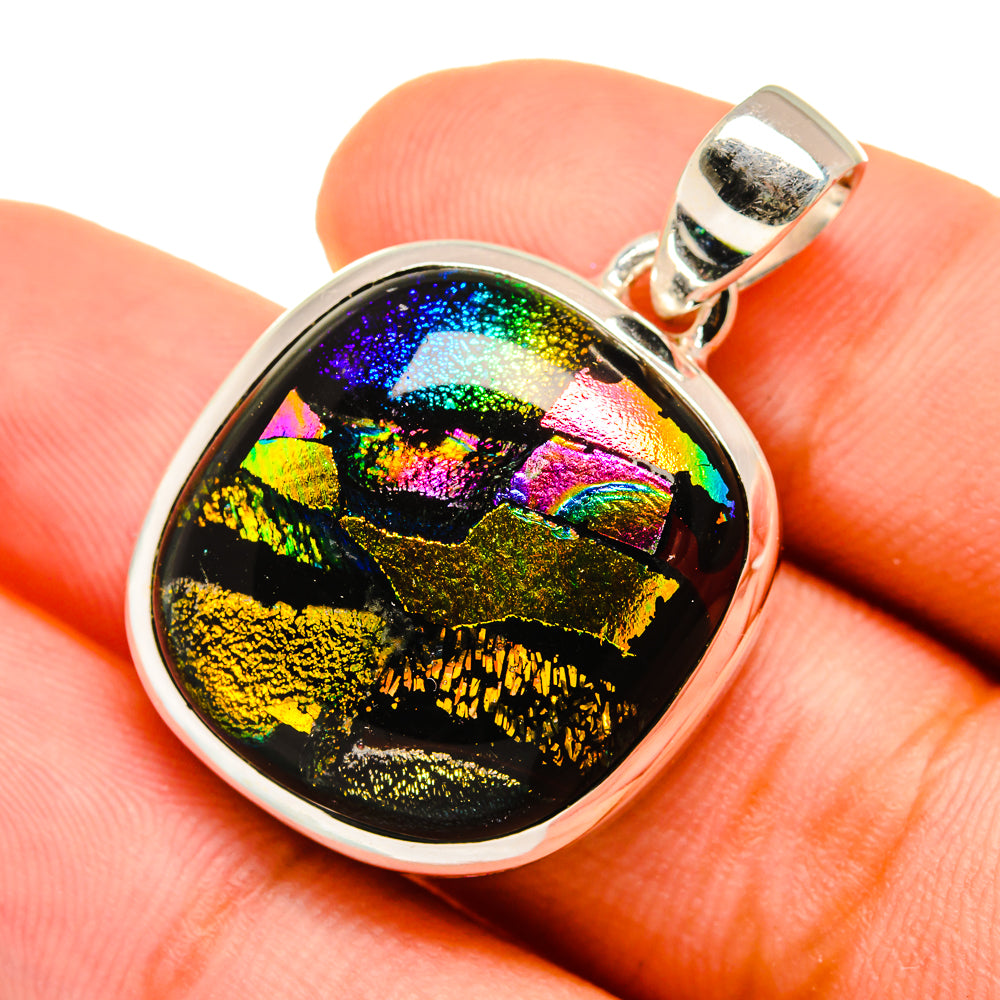Dichroic Glass Pendants handcrafted by Ana Silver Co - PD8791