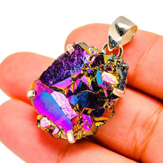 Titanium Sunshine Druzy Pendants handcrafted by Ana Silver Co - PD8793
