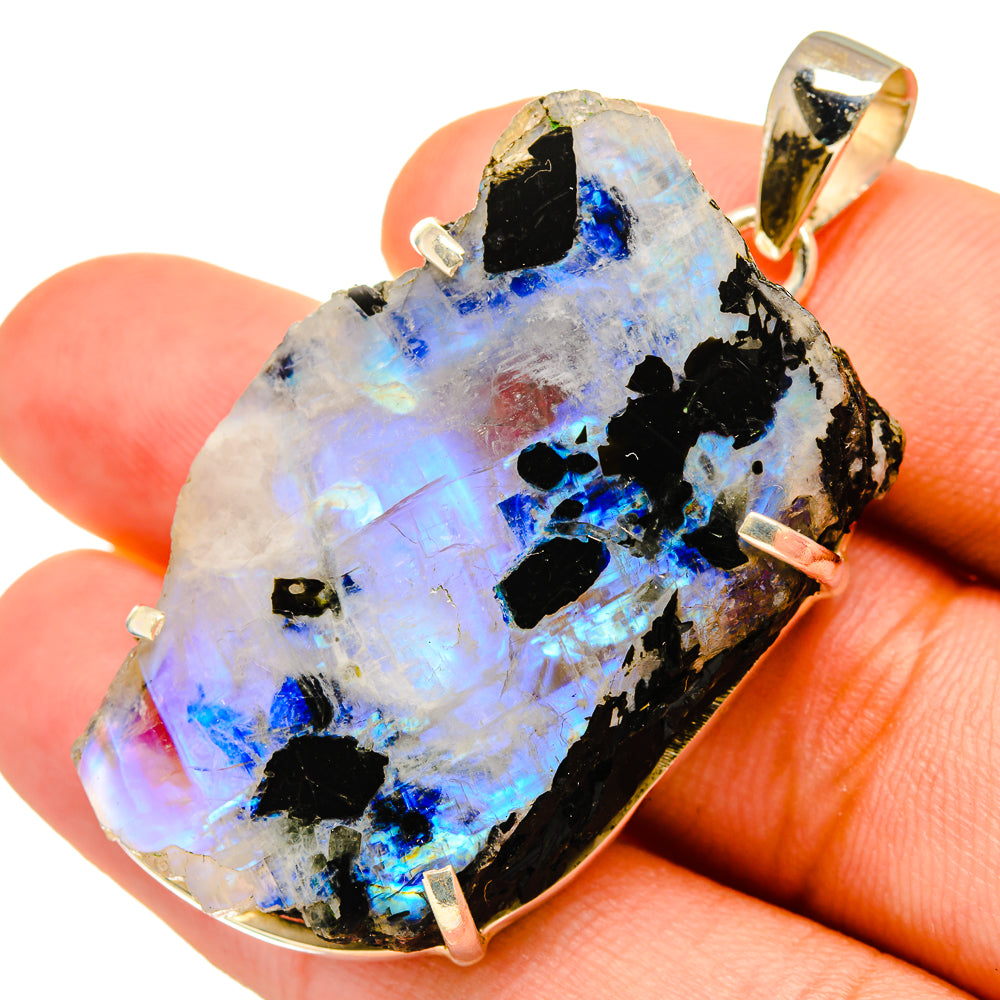 Rainbow Moonstone Pendants handcrafted by Ana Silver Co - PD8795
