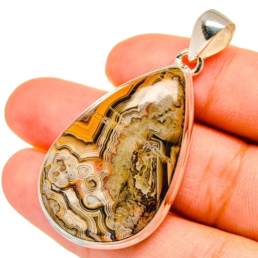 Laguna Lace Agate Pendants handcrafted by Ana Silver Co - PD8812