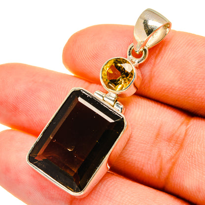 Smoky Quartz Pendants handcrafted by Ana Silver Co - PD8827