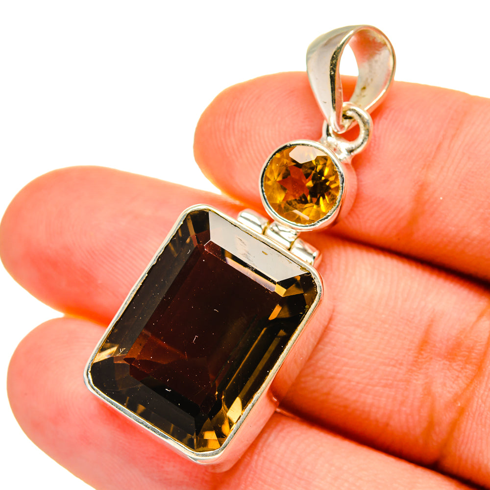 Smoky Quartz Pendants handcrafted by Ana Silver Co - PD8828