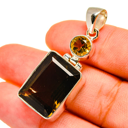 Smoky Quartz Pendants handcrafted by Ana Silver Co - PD8829