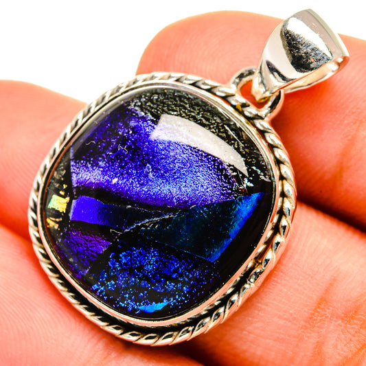 Dichroic Glass Pendants handcrafted by Ana Silver Co - PD8862