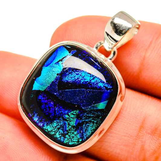 Dichroic Glass Pendants handcrafted by Ana Silver Co - PD8863