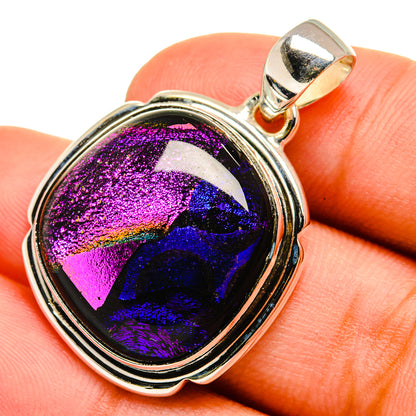 Dichroic Glass Pendants handcrafted by Ana Silver Co - PD8864