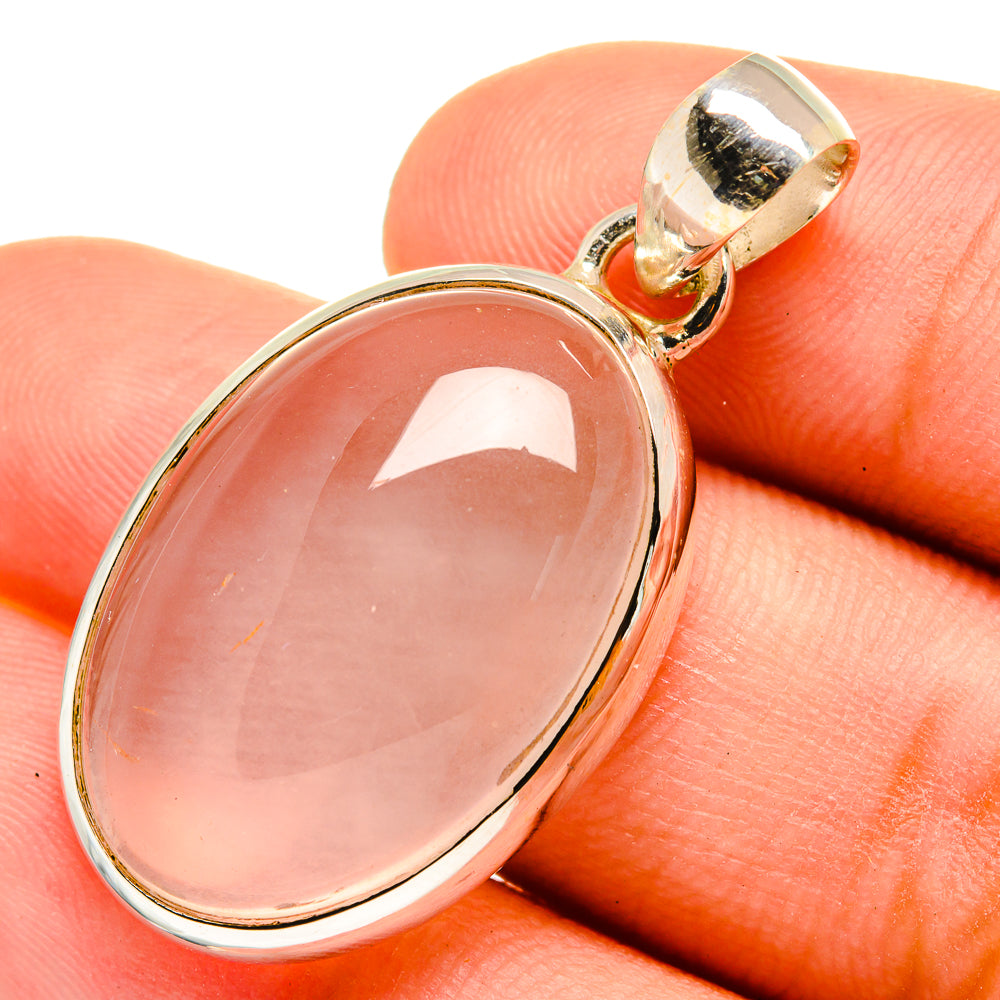 Rose Quartz Pendants handcrafted by Ana Silver Co - PD8873