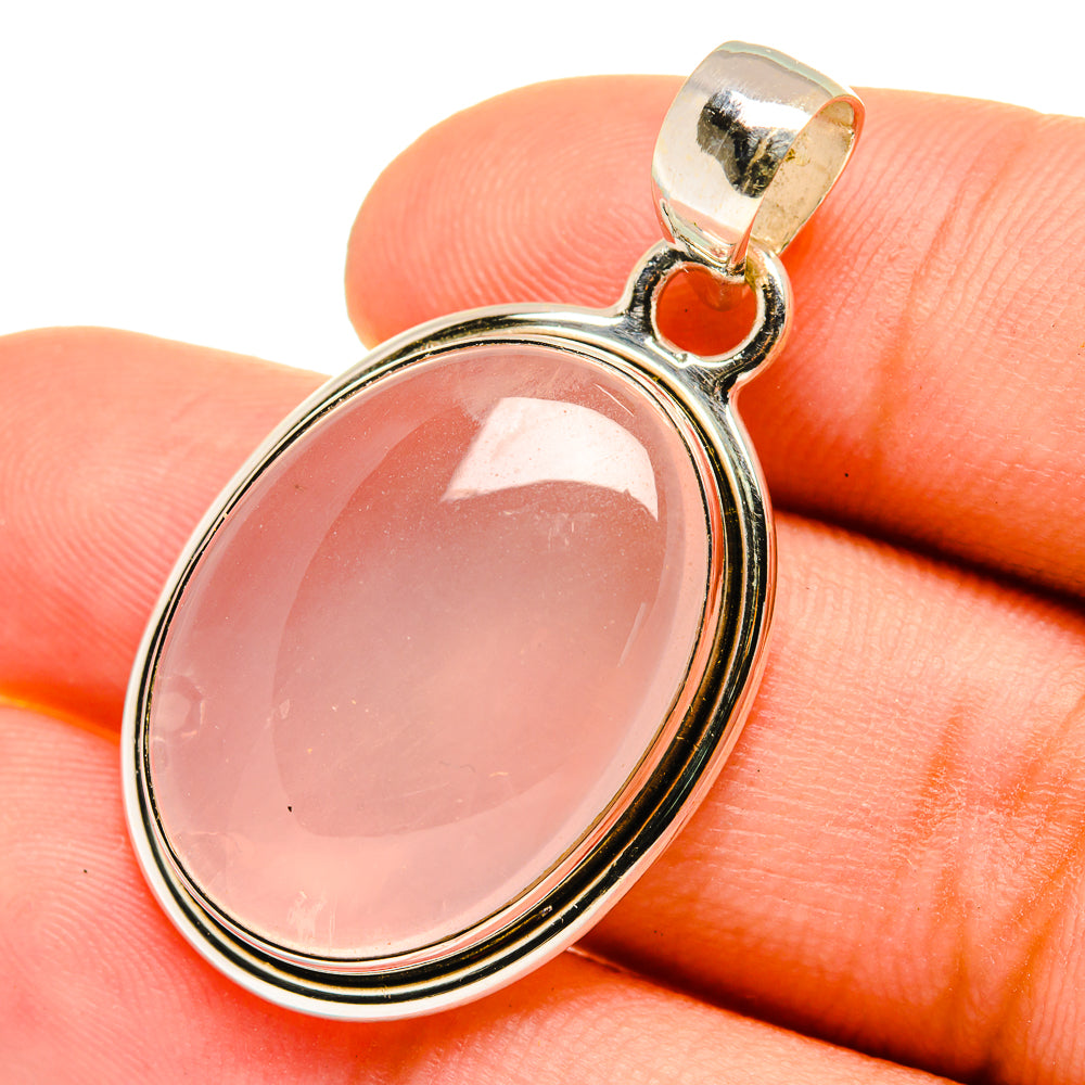 Rose Quartz Pendants handcrafted by Ana Silver Co - PD8875