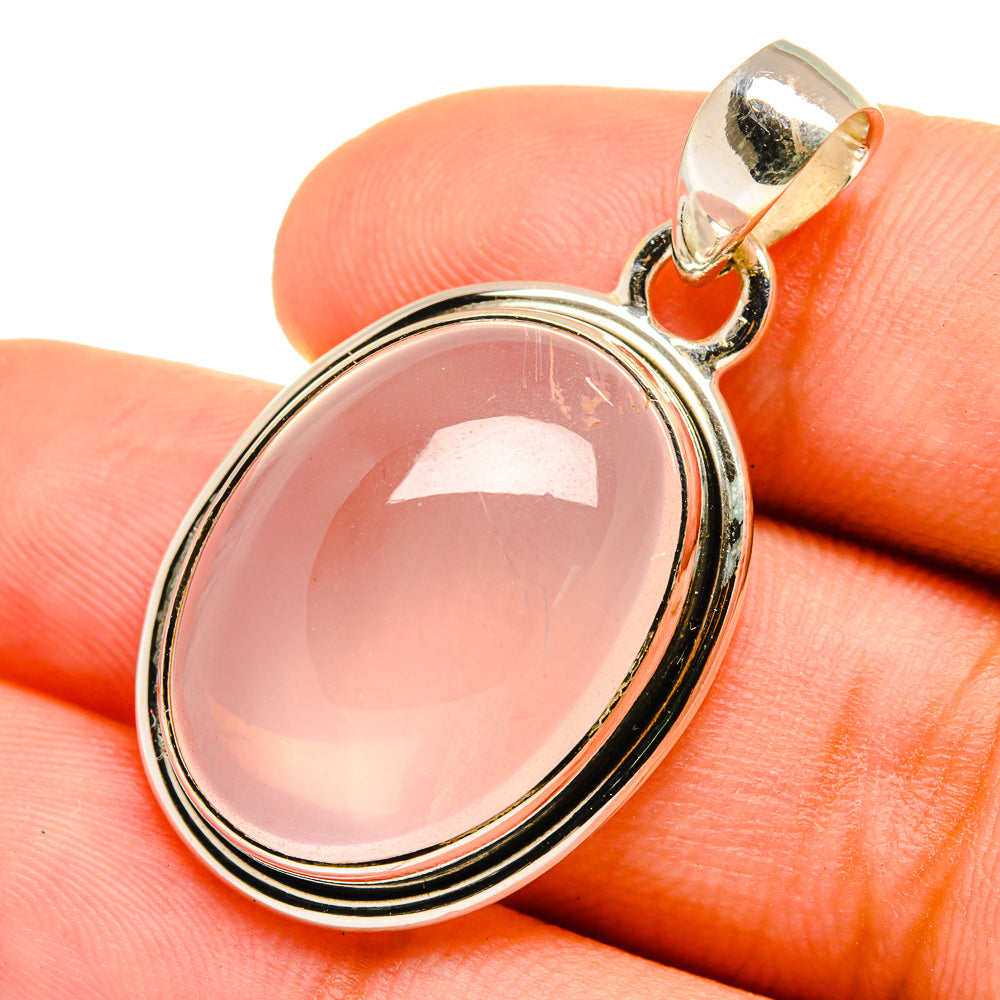 Rose Quartz Pendants handcrafted by Ana Silver Co - PD8876