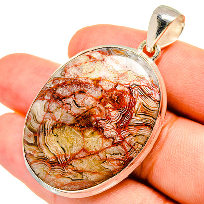 Crazy Lace Agate Pendants handcrafted by Ana Silver Co - PD8886