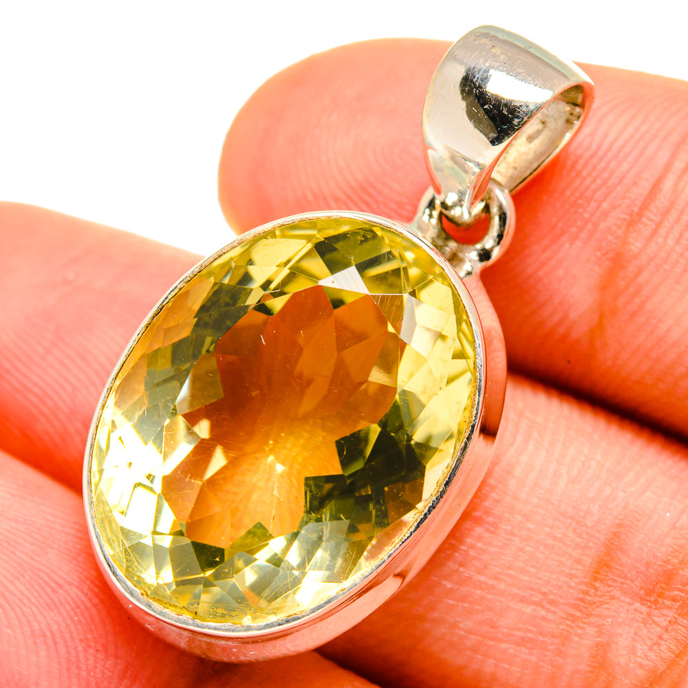 Lemon Quartz Pendants handcrafted by Ana Silver Co - PD8896