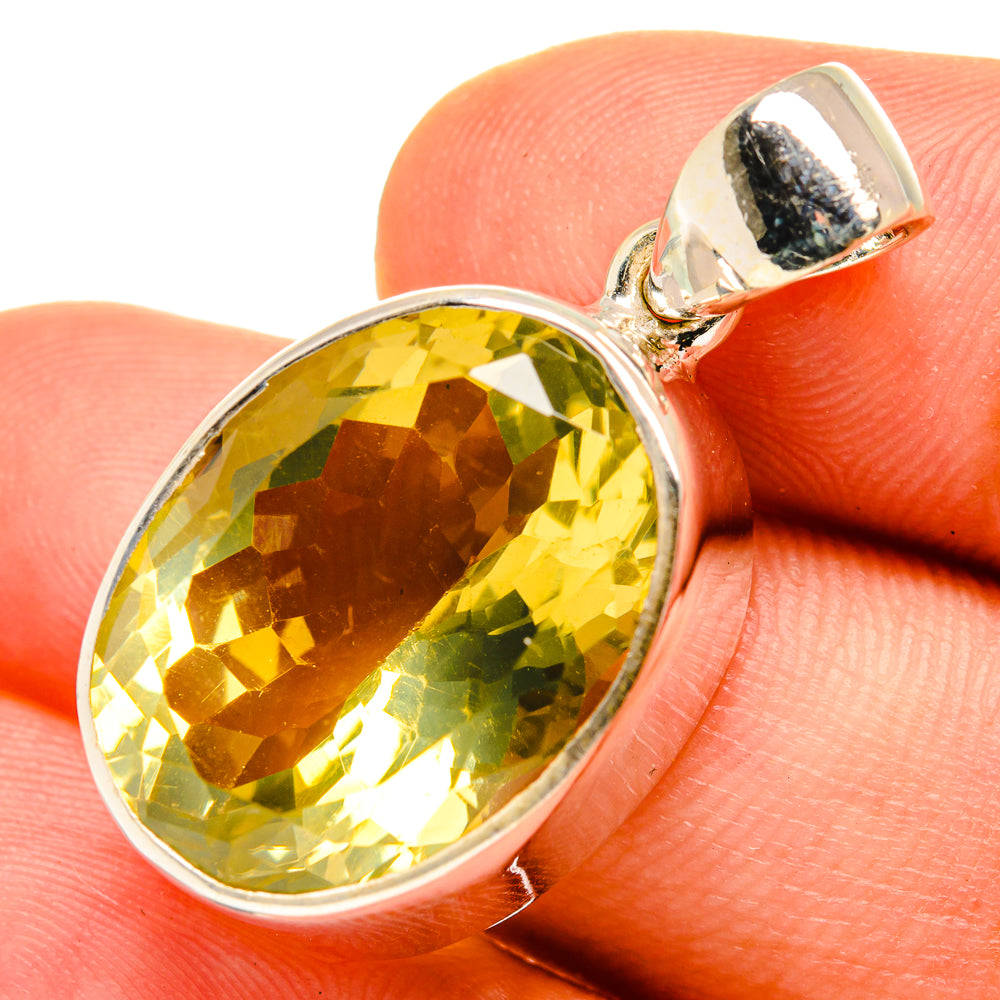 Lemon Quartz Pendants handcrafted by Ana Silver Co - PD8897