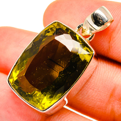 Olive Quartz Pendants handcrafted by Ana Silver Co - PD8900