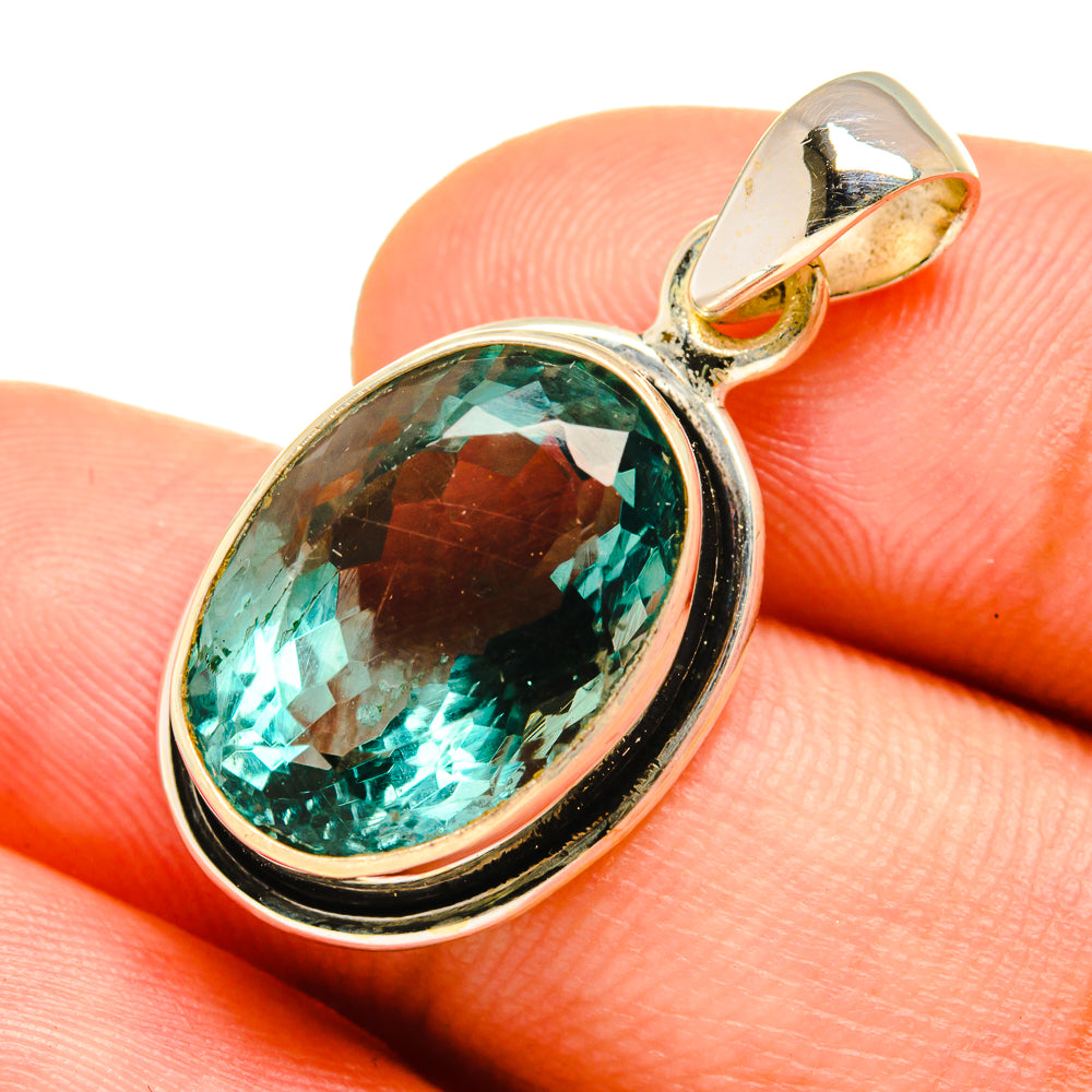 Blue Fluorite Pendants handcrafted by Ana Silver Co - PD8903