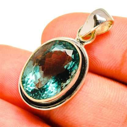 Blue Fluorite Pendants handcrafted by Ana Silver Co - PD8903