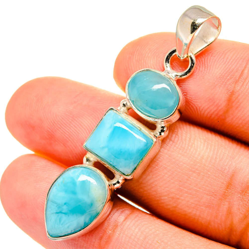 Larimar Pendants handcrafted by Ana Silver Co - PD8927