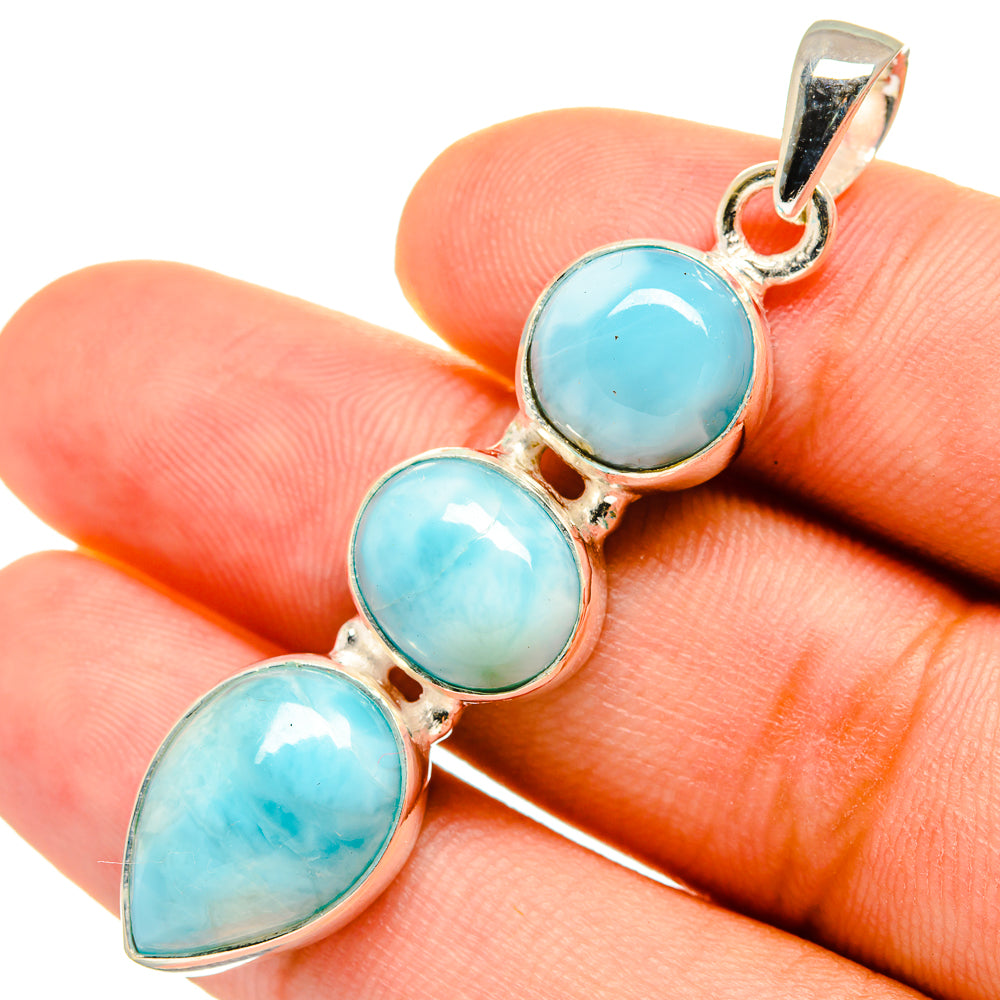 Larimar Pendants handcrafted by Ana Silver Co - PD8929