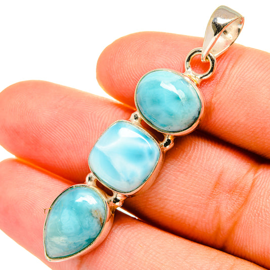 Larimar Pendants handcrafted by Ana Silver Co - PD8930