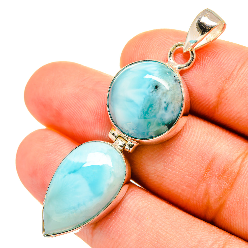 Larimar Pendants handcrafted by Ana Silver Co - PD8931