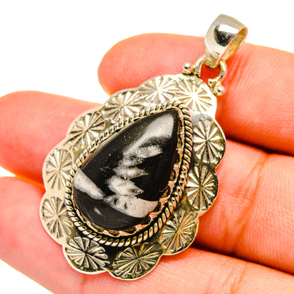 Chrysanthemum Stone Pendants handcrafted by Ana Silver Co - PD8934